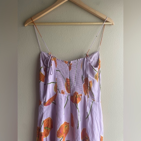 Reformation Juliette Dress Luciana Purple Orange Floral Size 8 - Picture 11 of 16
